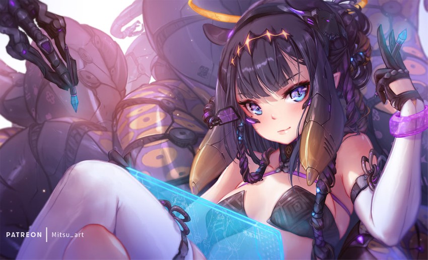 ninomae ina'nis (hololive and 1 more) drawn by mitsu_(mitsu_art)