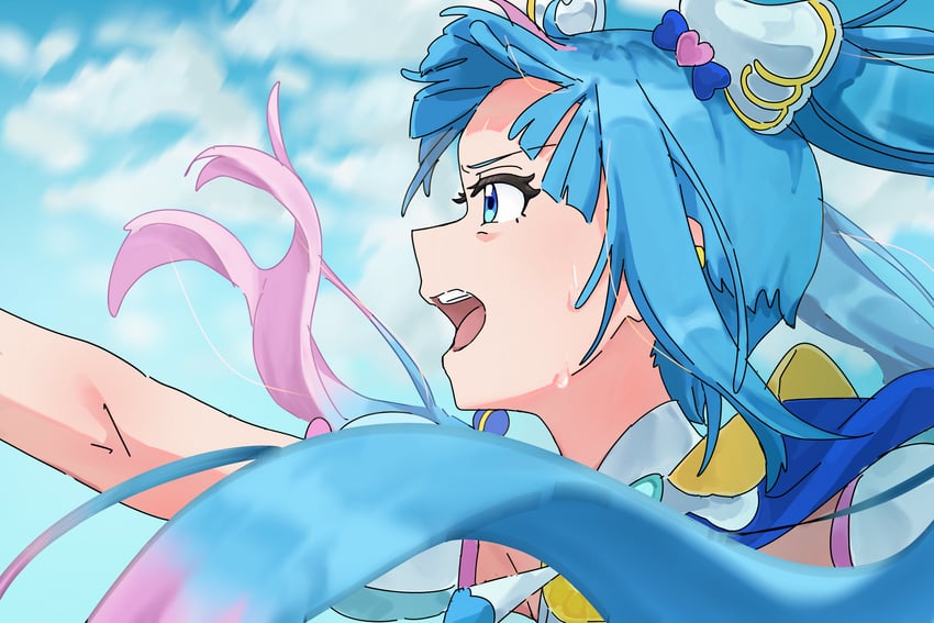 sora harewataru and cure sky (precure and 1 more) drawn by fafayu