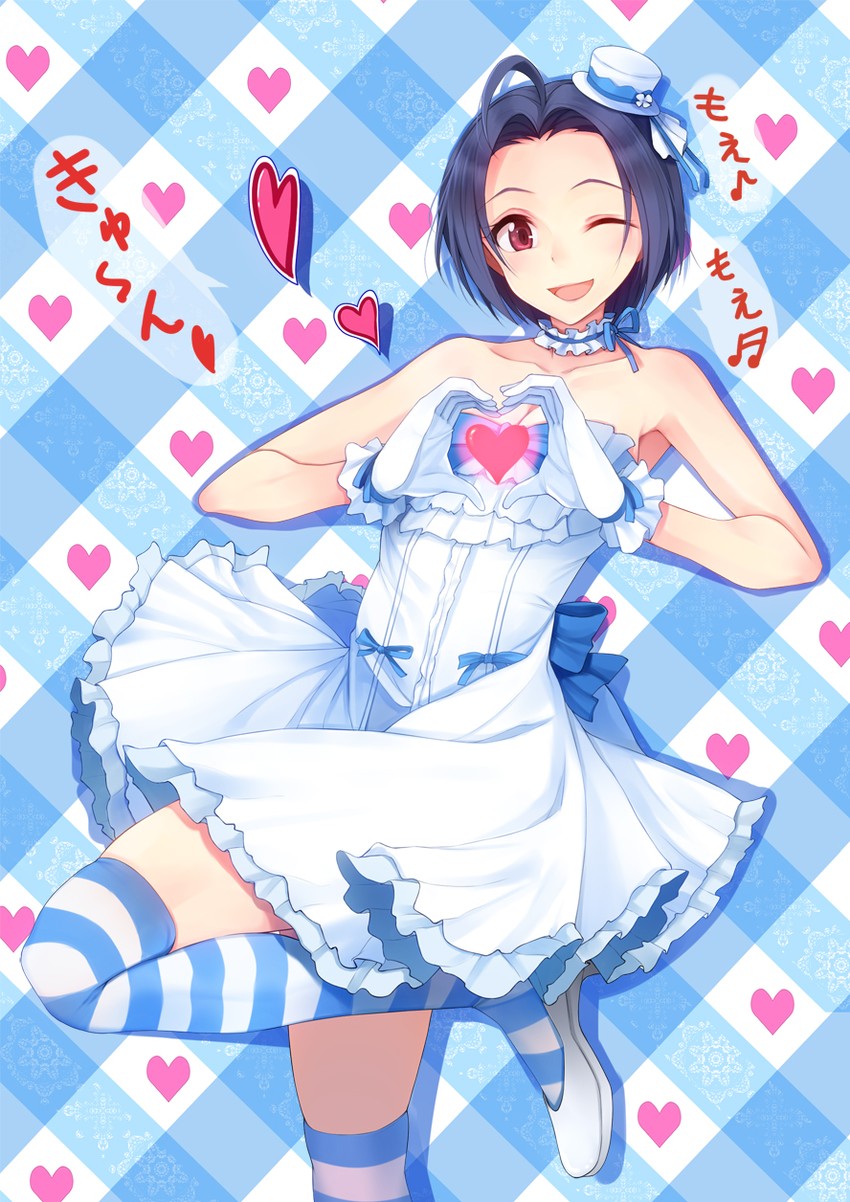 miura azusa (idolmaster) drawn by yuki_usagi_(mofurafu)