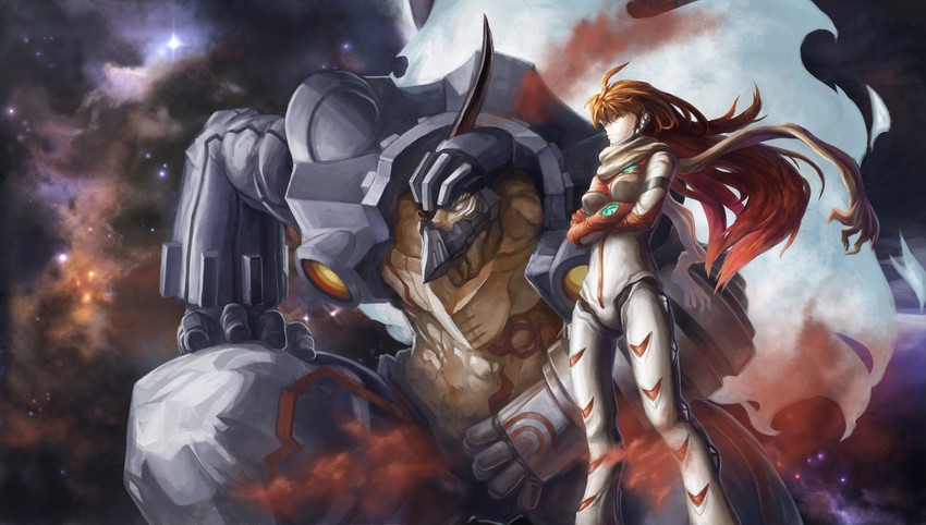 nono, buster machine 7, and dix-neuf (top wo nerae! and 1 more) drawn by guts_(artist)