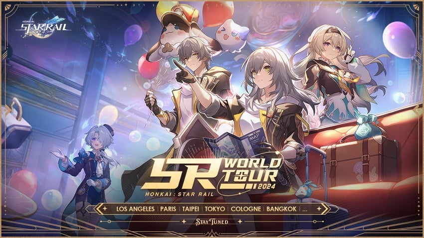 trailblazer, firefly, stelle, caelus, pom-pom, and 2 more (honkai and 1 more)
