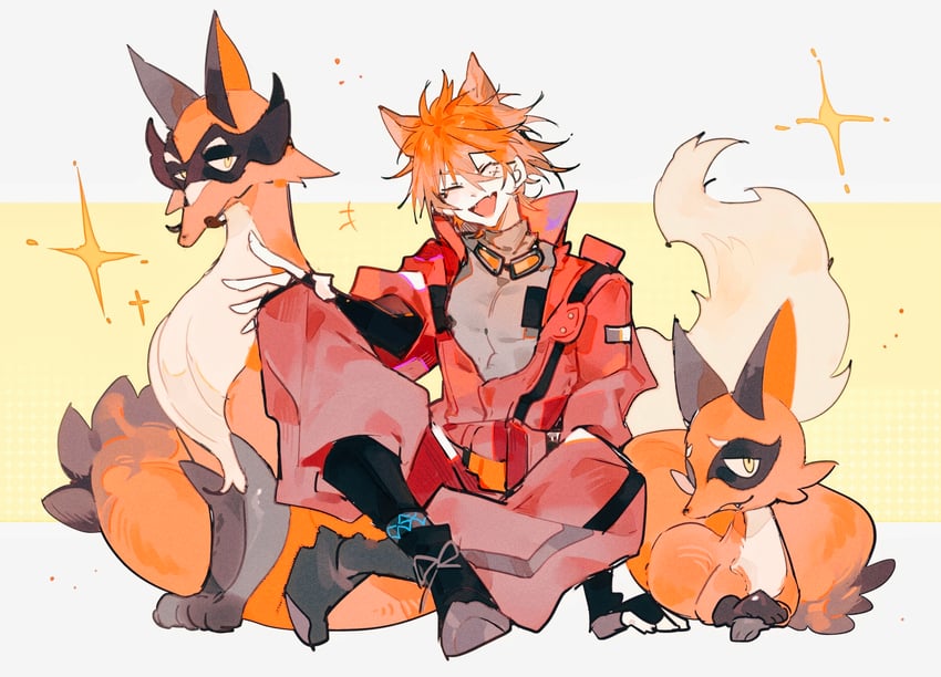 nickit, chiave, and thievul (pokemon and 1 more) drawn by tie_fei_wu_mang_dashuai