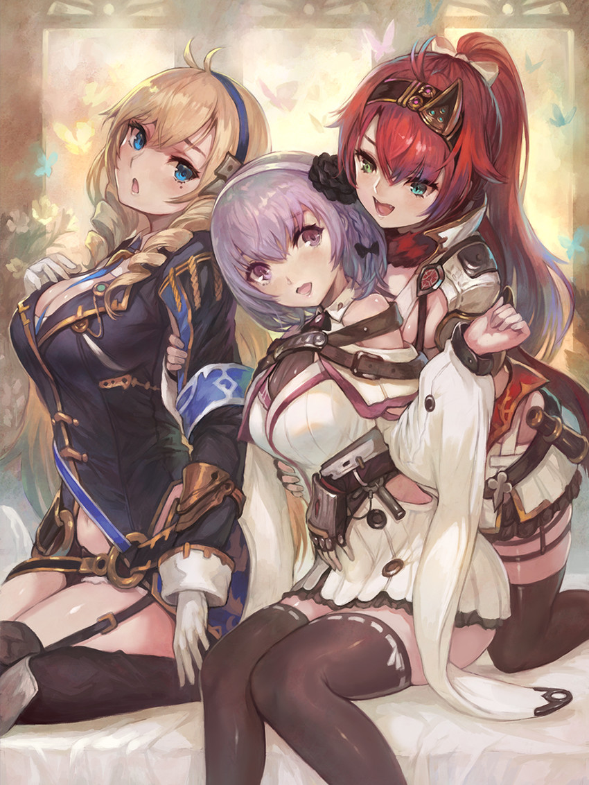 alushe anatolia, louenhide ariarhod, and liliana sailfin (yoru no nai kuni and 1 more) drawn by yoshiku_(oden-usagi)