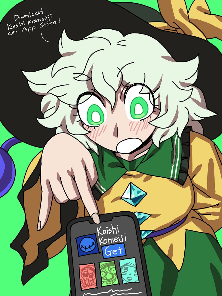 komeiji koishi (touhou and 1 more) drawn by eddybird55555