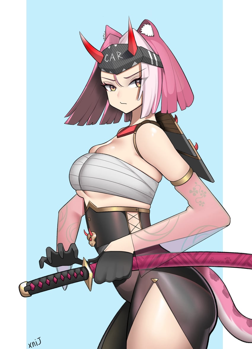 raora panthera (hololive and 1 more) drawn by xnijg
