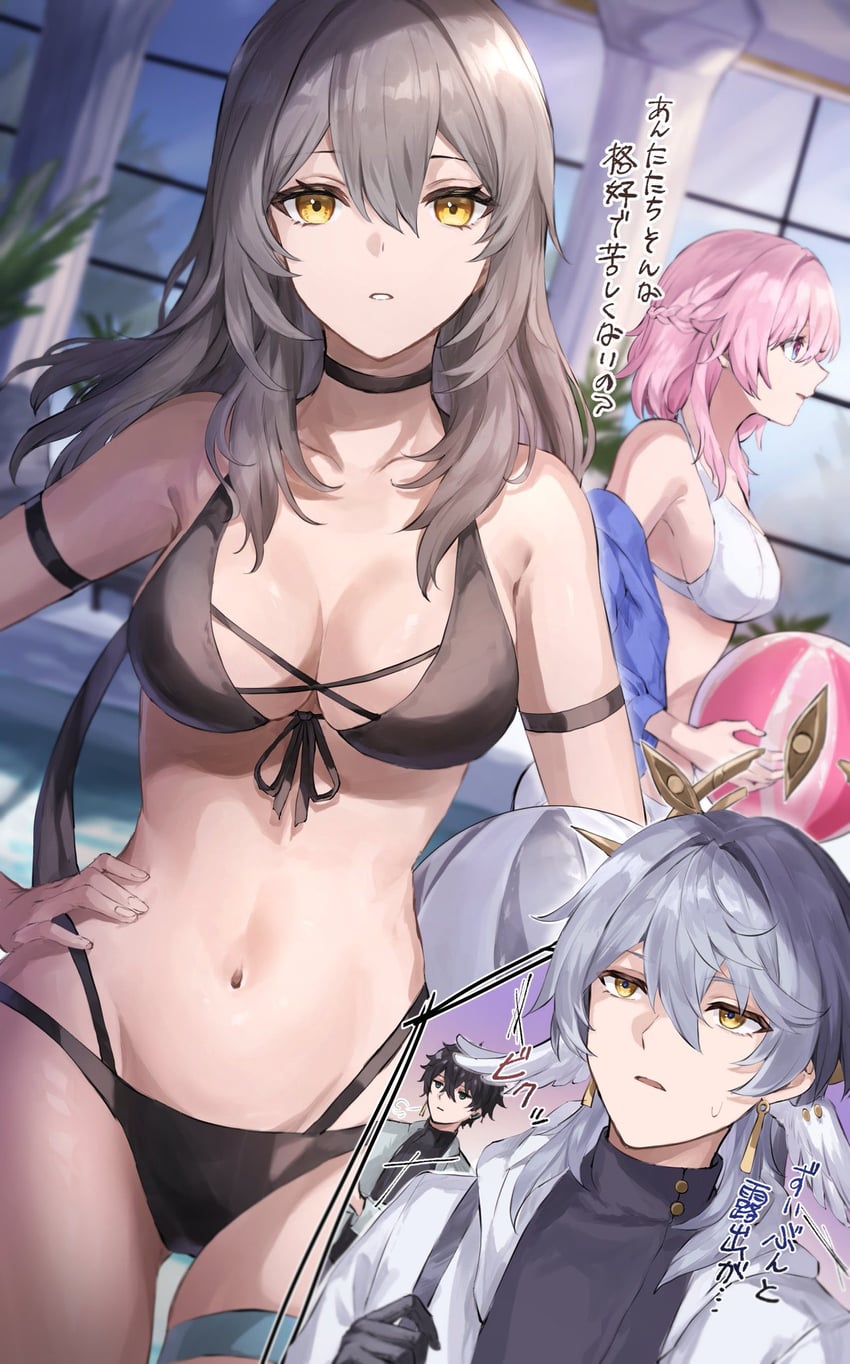 trailblazer, stelle, march 7th, dan heng, and sunday (honkai and 1 more) drawn by wf12ta