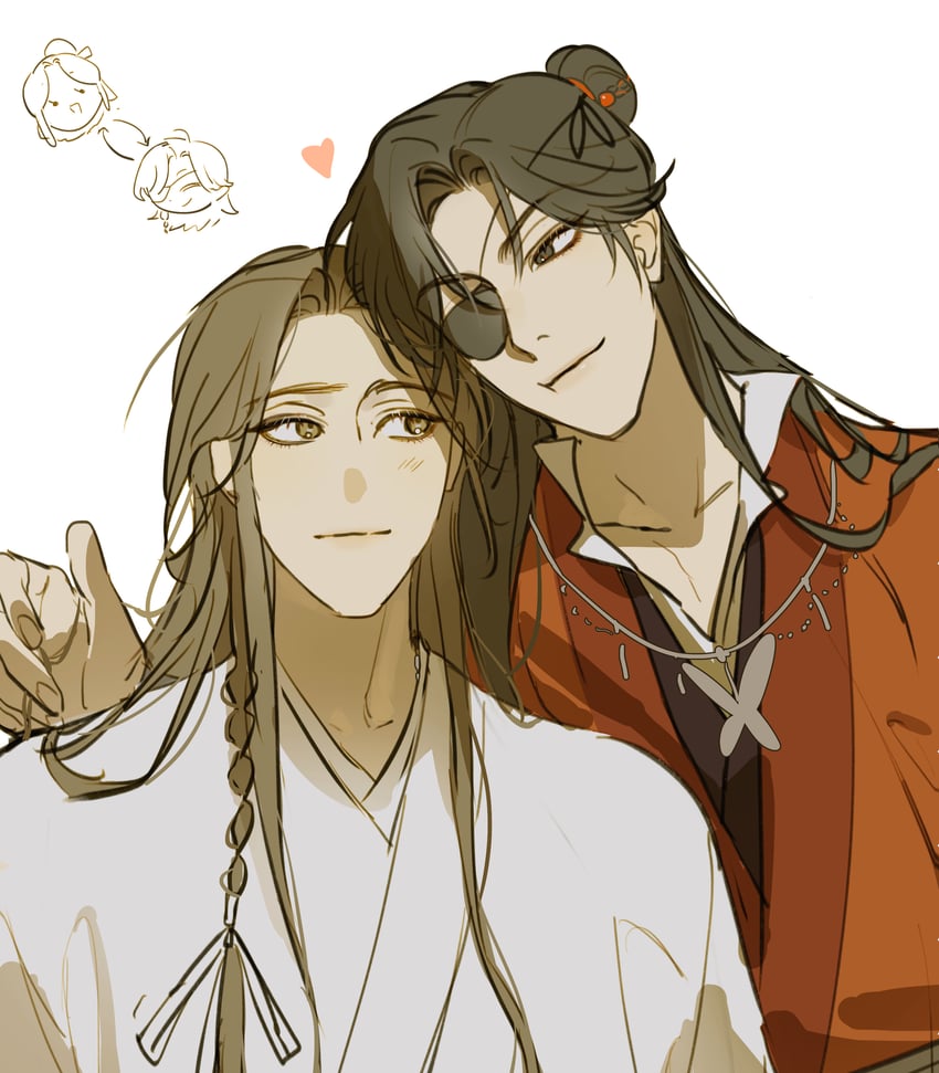 xie lian and hua cheng (tianguan cifu) drawn by hambi