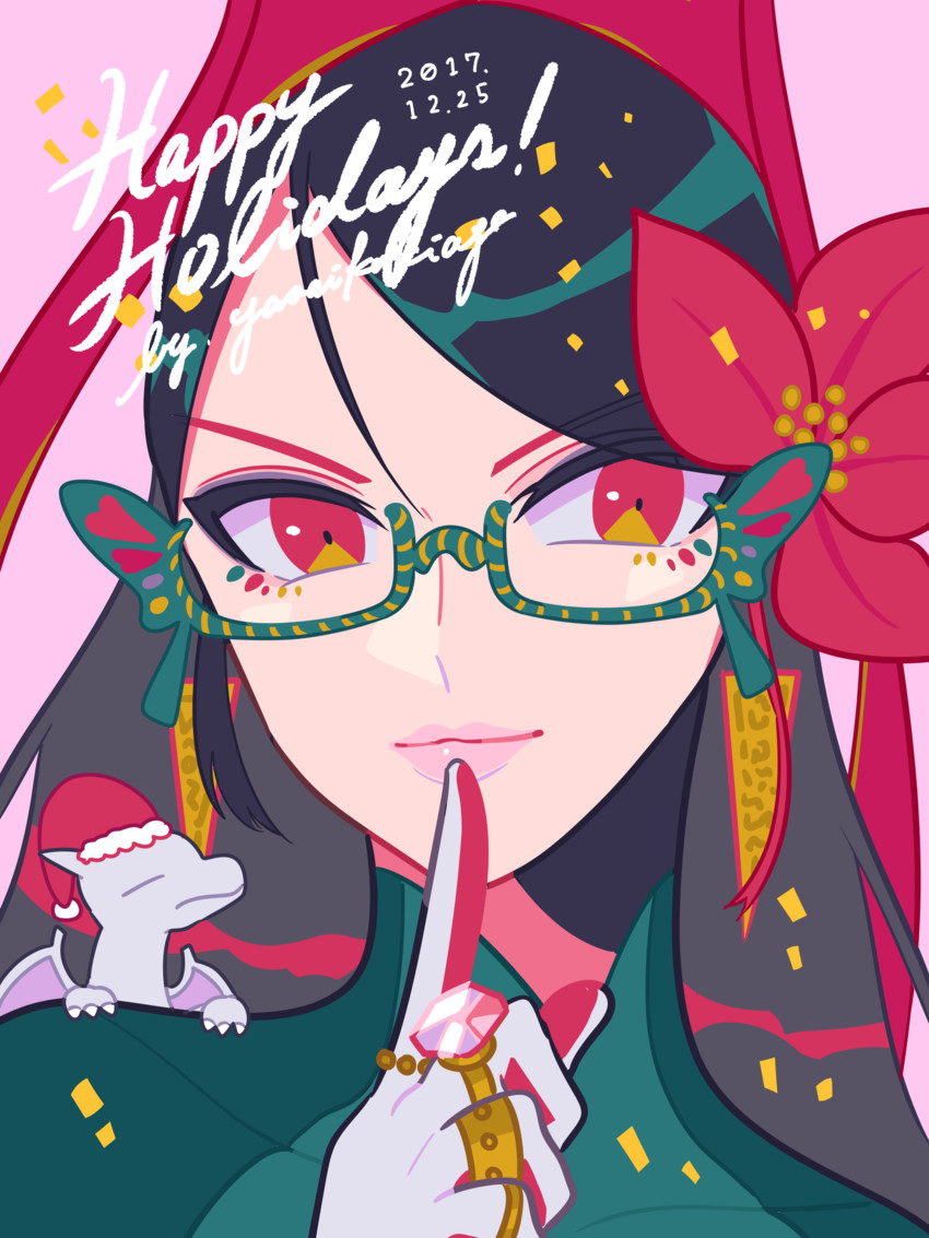charizard and bayonetta (pokemon and 3 more) drawn by yasaikakiage