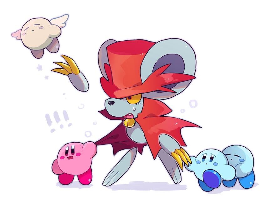 kirby and daroach (kirby and 1 more) drawn by chiimako