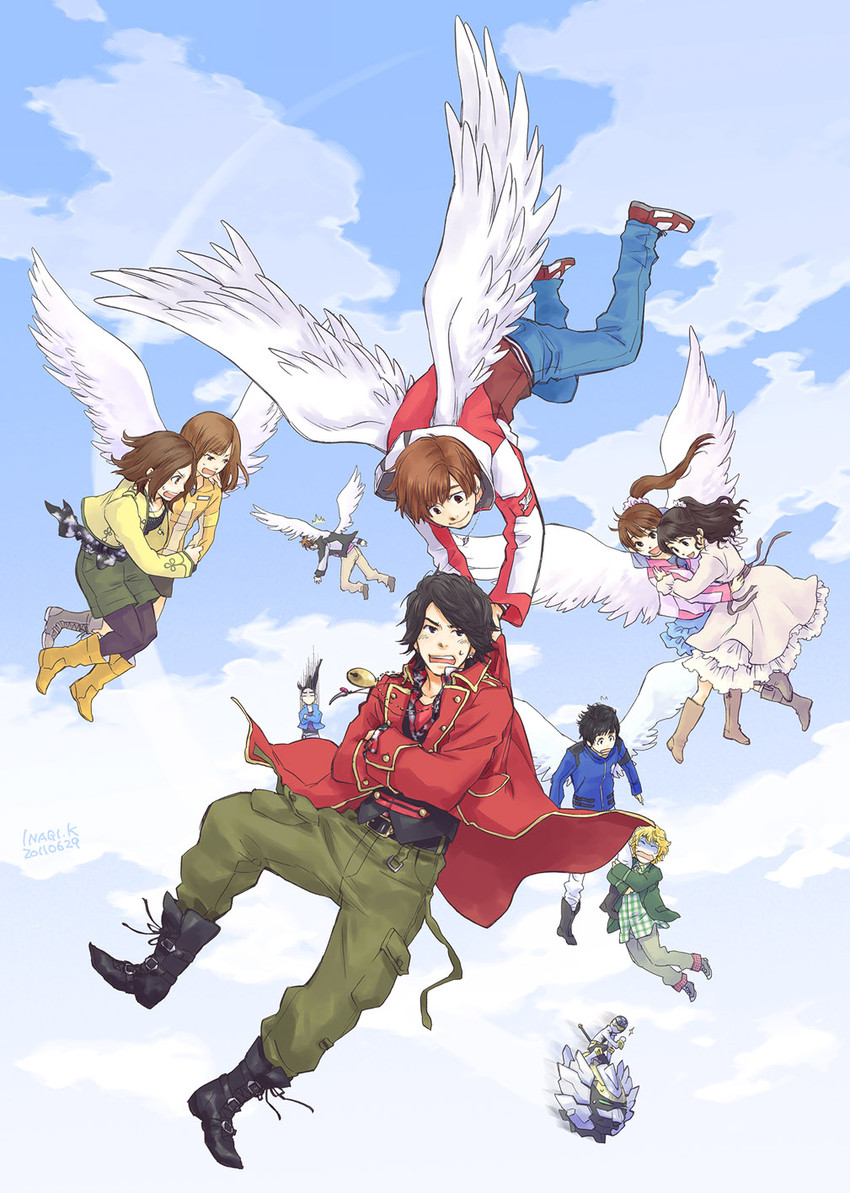 luka millfy, ahim de famille, captain marvelous, joe gibken, don dogoier, and 6 more (super sentai and 2 more) drawn by inagi