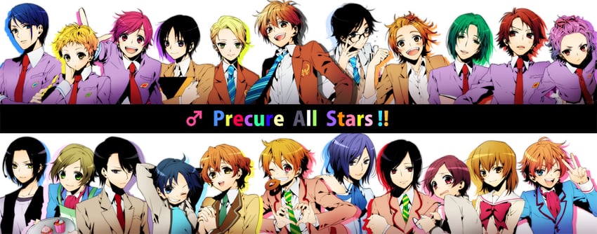 houjou hibiki, kurumi erika, misumi nagisa, hanasaki tsubomi, minamino kanade, and 19 more (precure and 9 more) drawn by nakagawa_waka