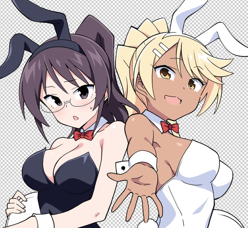 tanaka ryouko and takahama reiko (atsumare! fushigi kenkyuubu) drawn by anbe_masahiro