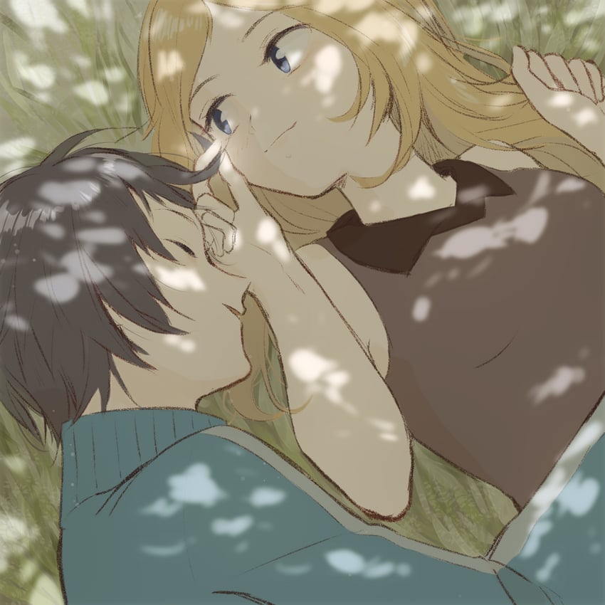 serena and calem (pokemon and 1 more) drawn by hiryoou