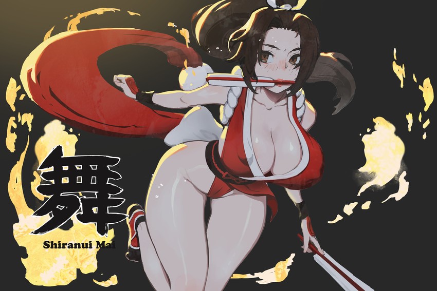 shiranui mai (the king of fighters and 1 more) drawn by chimjoljol_(cute_goblin)