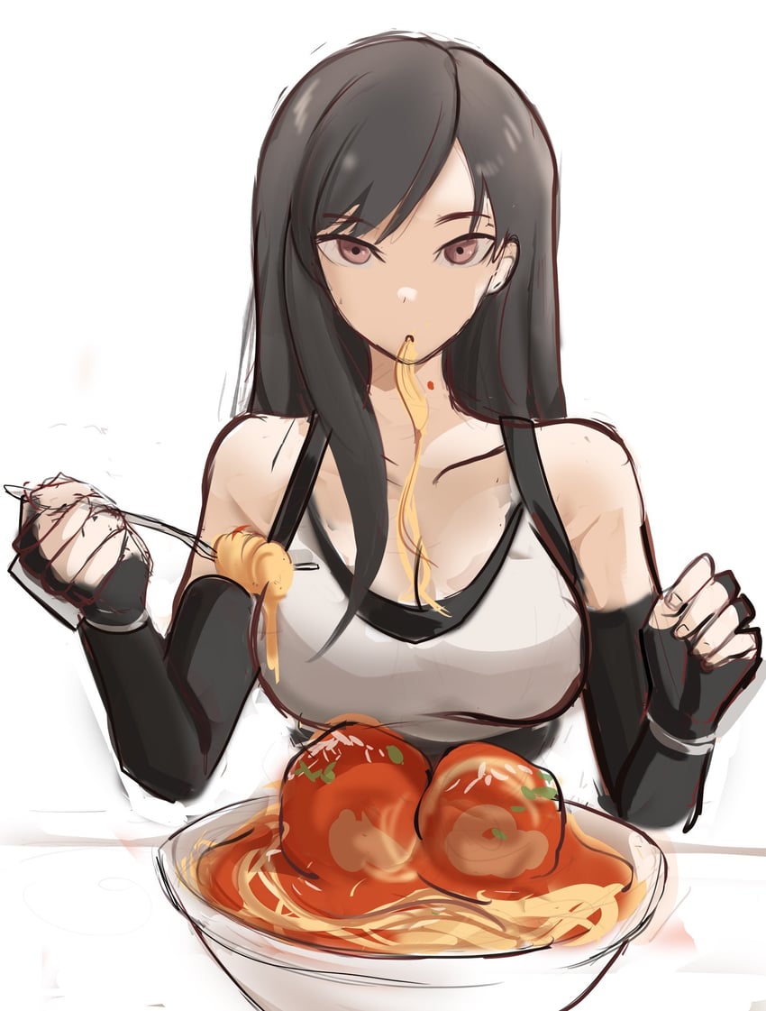 tifa lockhart (final fantasy and 2 more) drawn by rakeemspoon