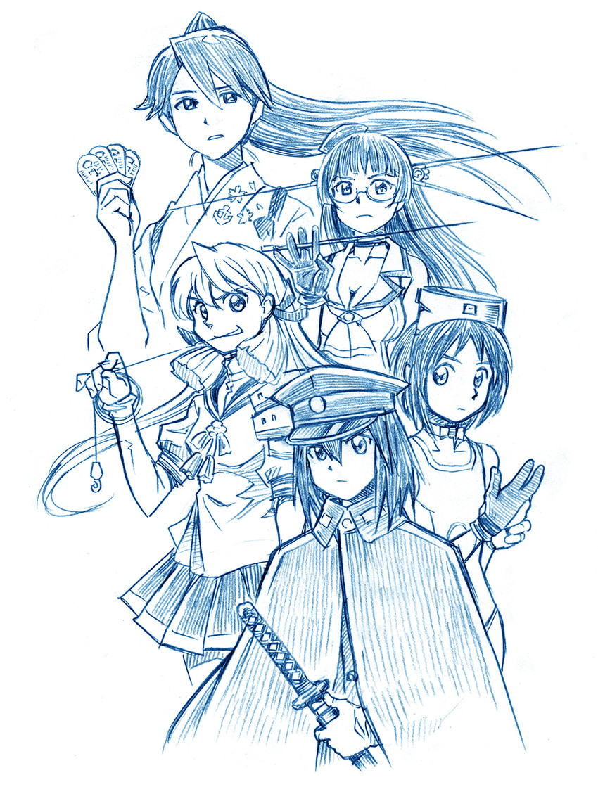 houshou, akashi, akitsu maru, choukai, and maru-yu (kantai collection and 1 more) drawn by bbb_(friskuser)