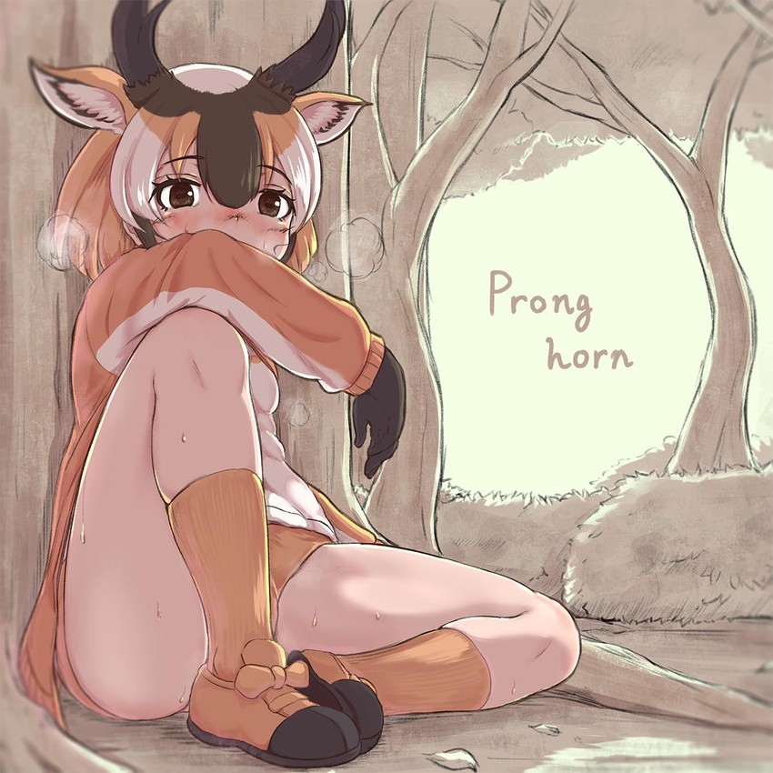pronghorn (kemono friends and 1 more) drawn by okyao