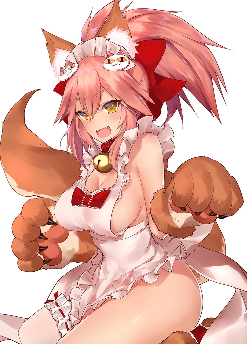 tamamo and tamamo cat (fate and 1 more) drawn by yaman
