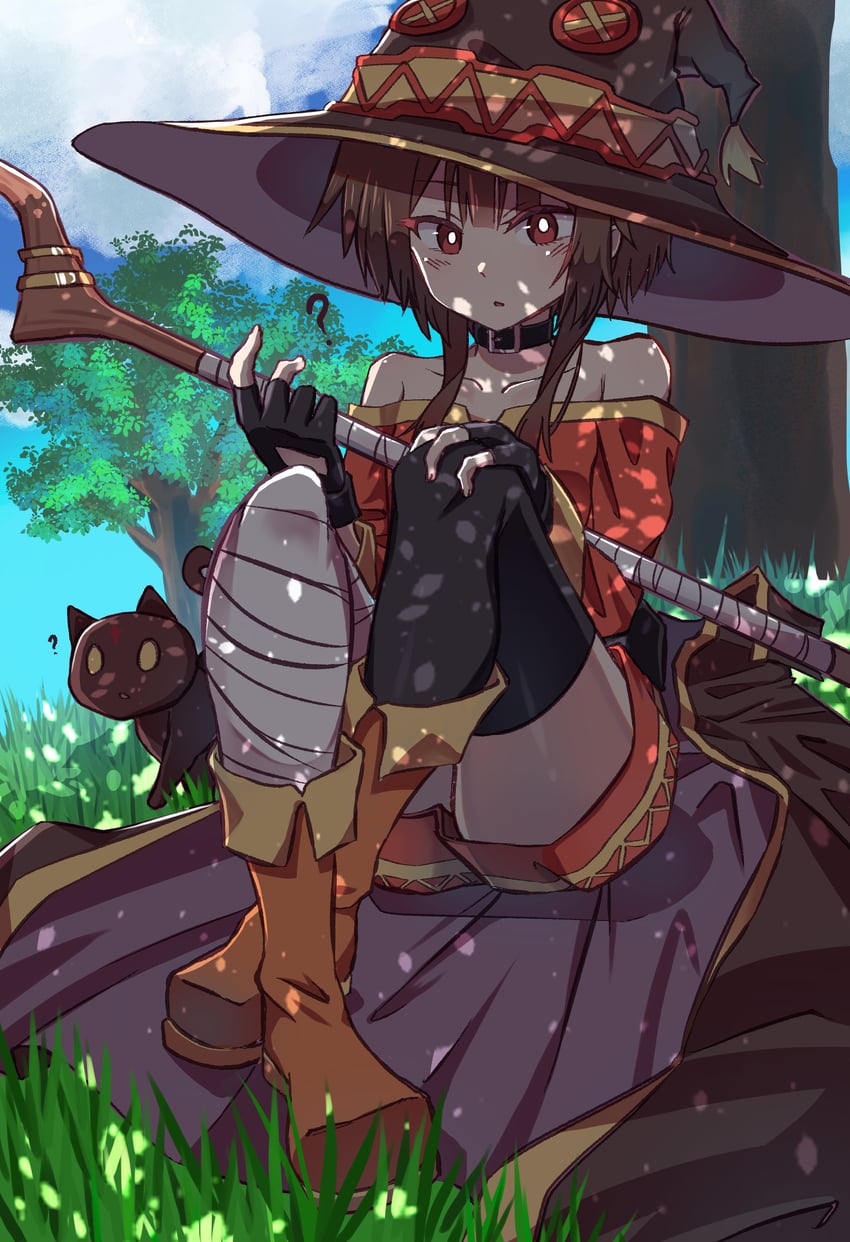 megumin and chomusuke (kono subarashii sekai ni shukufuku wo!) drawn by creates_blue_(megufan)