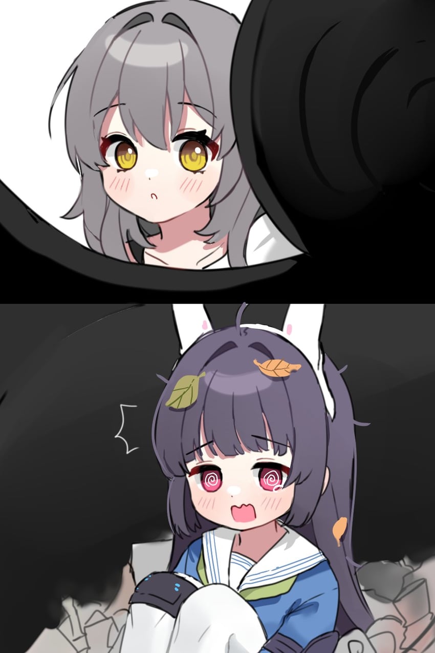 trailblazer, stelle, and miyu (blue archive and 2 more) drawn by miyako_draw