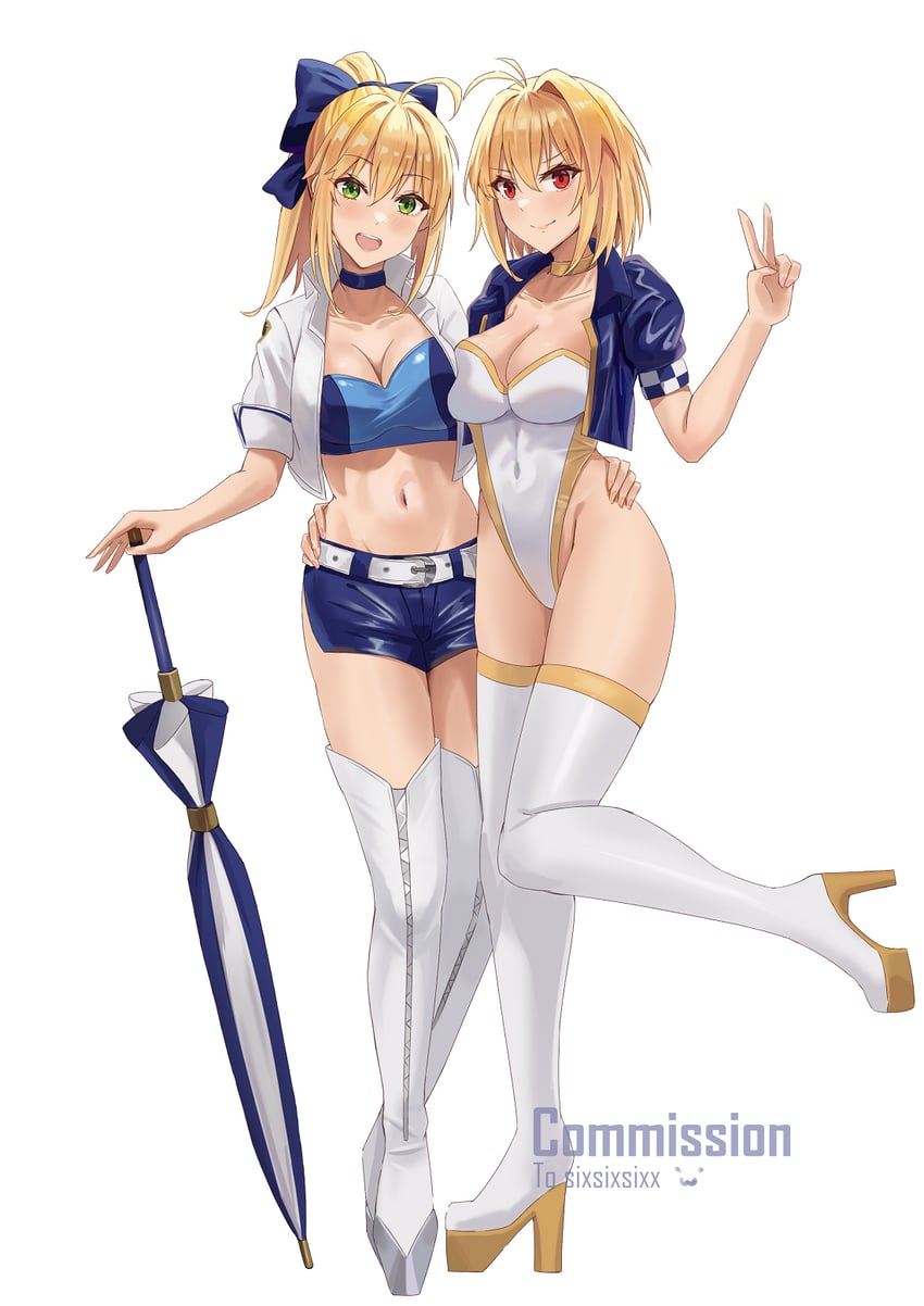 artoria pendragon, saber, arcueid brunestud, and michelle ruff (fate and 3 more) drawn by smodzz998
