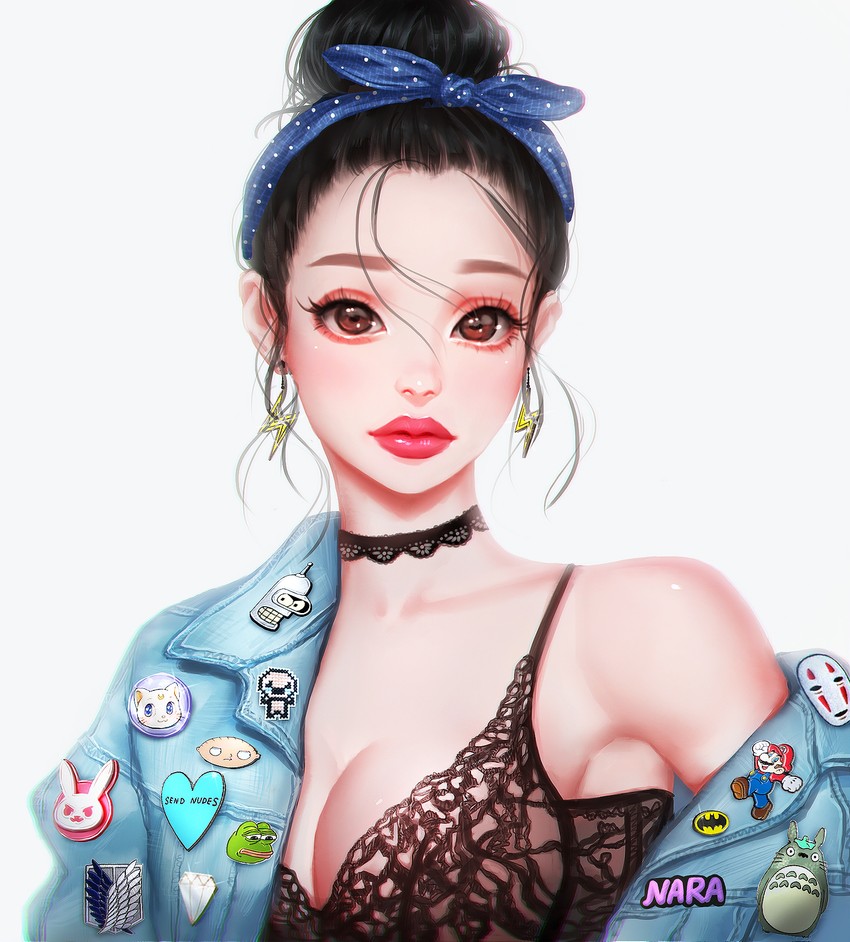 mario, d.va, totoro, artemis, kaonashi, and 4 more (original and 13 more) drawn by rena_illusion