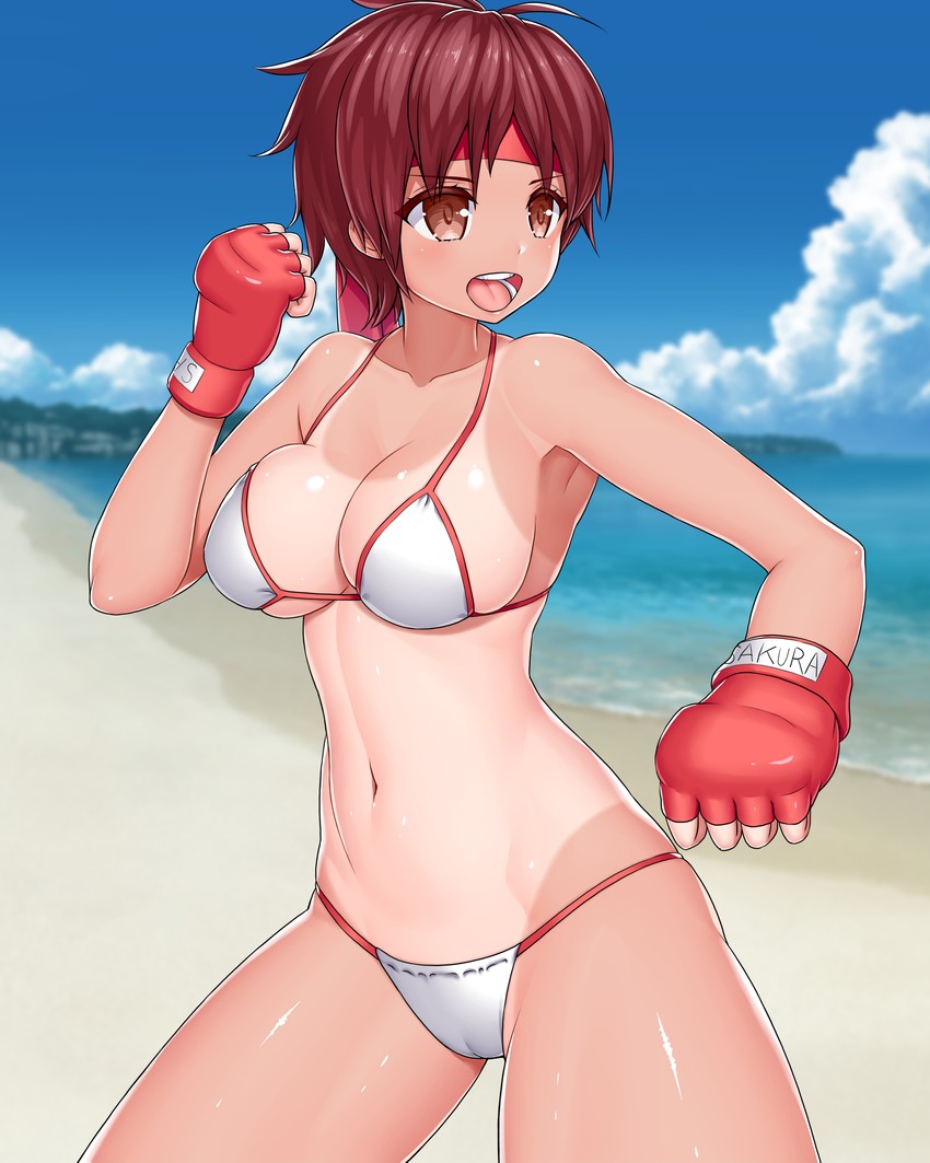 kasugano sakura (street fighter) drawn by asamura_hiori