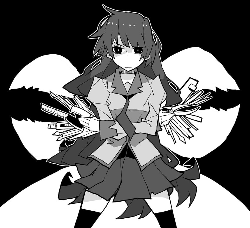 senjougahara hitagi (monogatari and 1 more) drawn by akableak