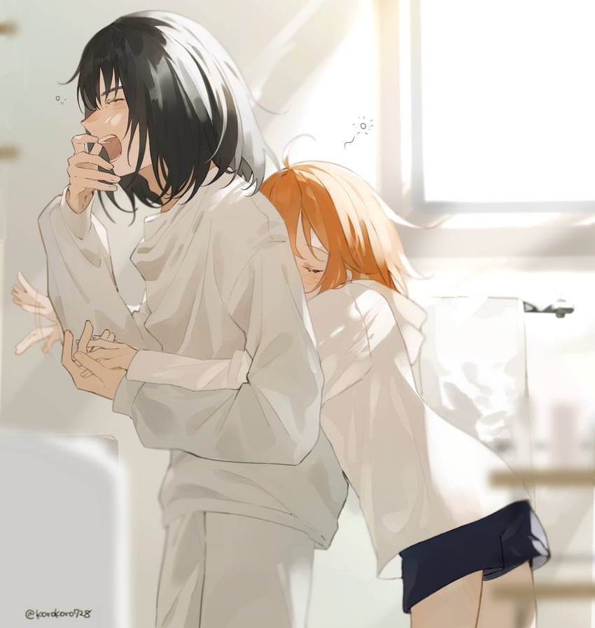 fujimaru ritsuka and oberon (fate and 1 more) drawn by romo827