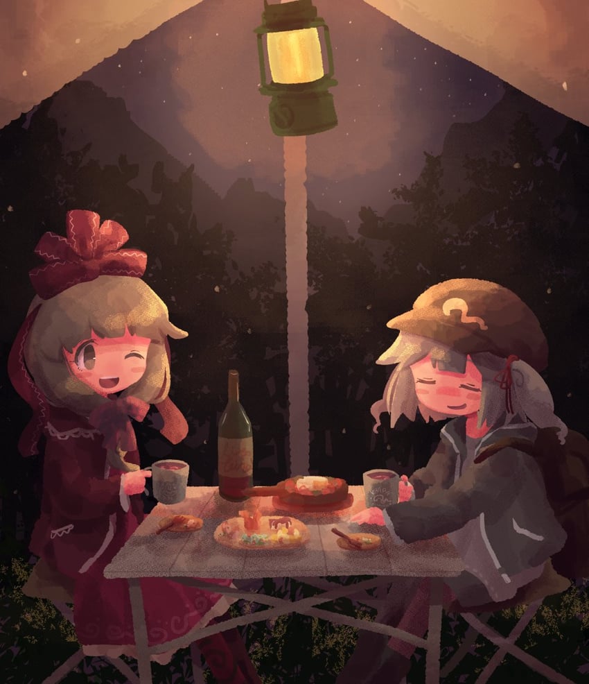 kawashiro nitori and kagiyama hina (touhou) drawn by kanno_fumiroku