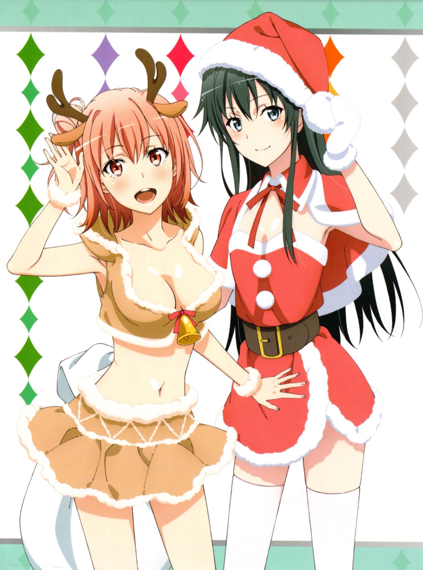 yukinoshita yukino and yuigahama yui (yahari ore no seishun lovecome wa machigatteiru.) drawn by fujii_yui