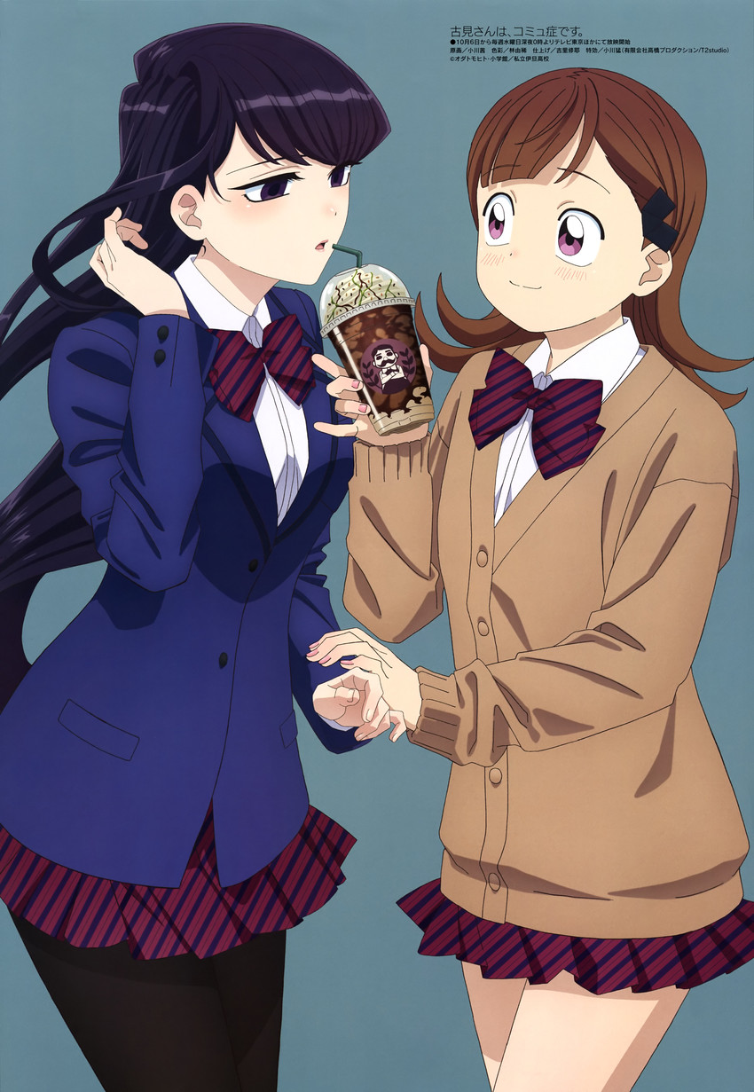 komi shouko and yamai ren (megami magazine and 1 more) drawn by ogawa_akane
