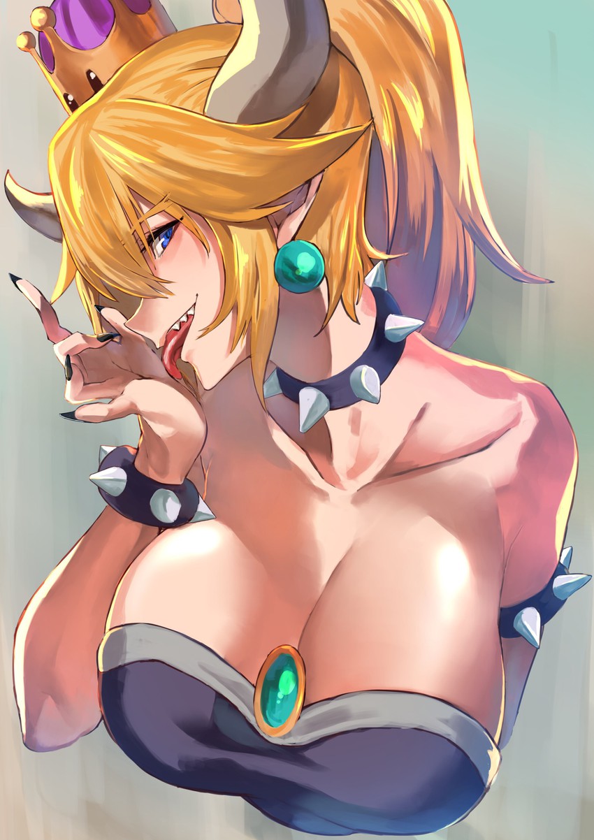 bowsette (mario and 1 more) drawn by hotate-chan