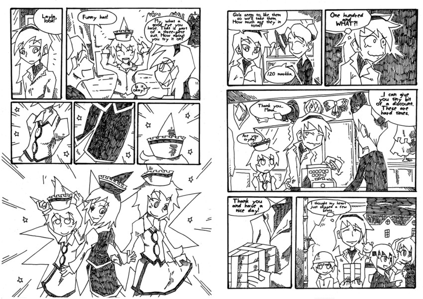 lunasa prismriver, merlin prismriver, lyrica prismriver, and layla prismriver (touhou) drawn by setz