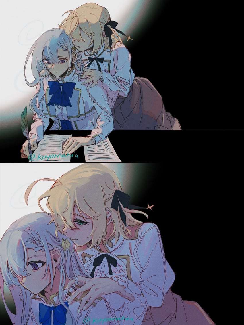 anisphia wynn palettia and euphyllia magenta (tensei oujo to tensai reijou no mahou kakumei) drawn by koyomania