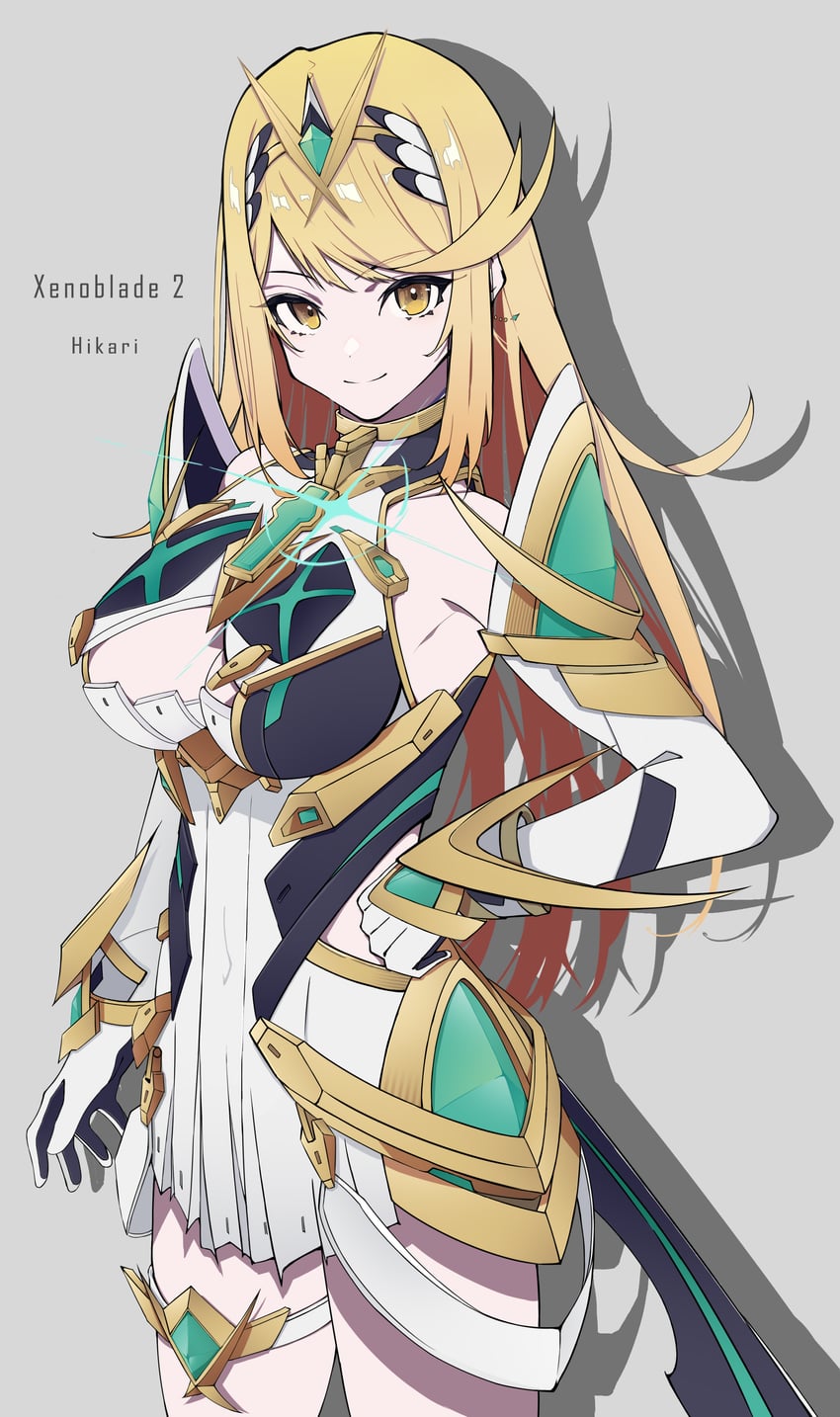 mythra (xenoblade chronicles and 1 more) drawn by gugugu_official