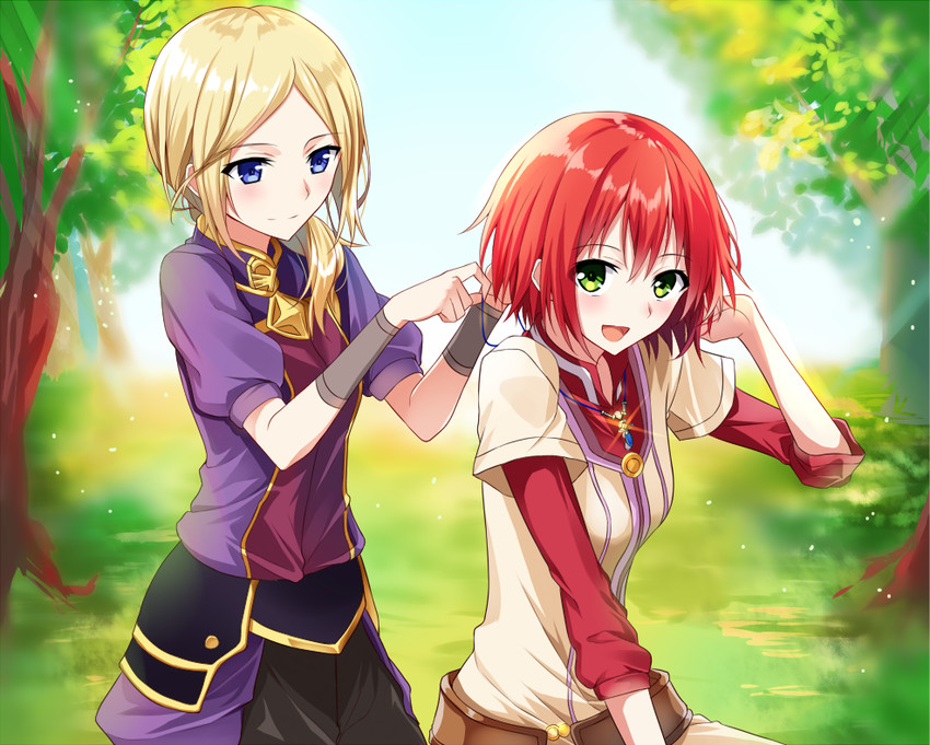 shirayuki and kiki seiran (akagami no shirayukihime) drawn by tsuezu