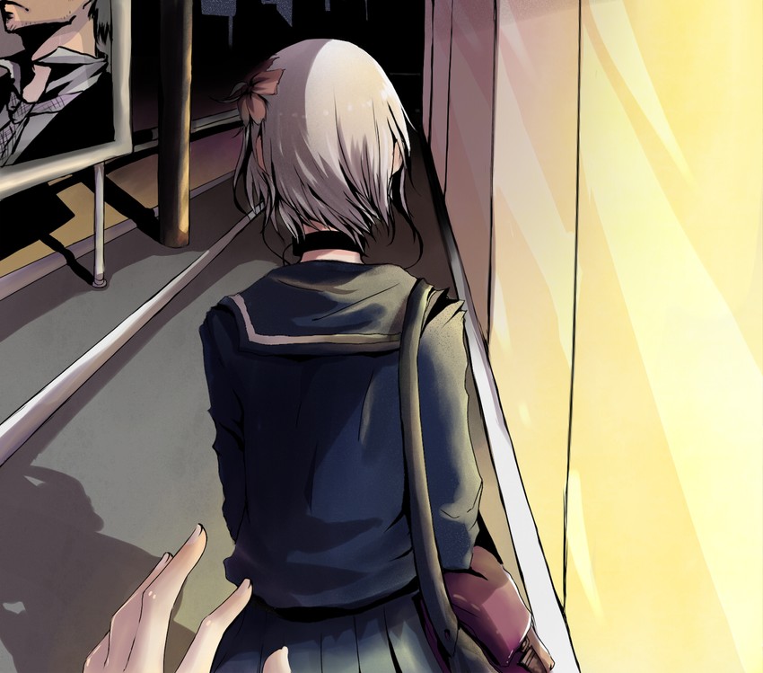 accelerator and suzushina yuriko (toaru majutsu no index) drawn by cako_(a_ben)