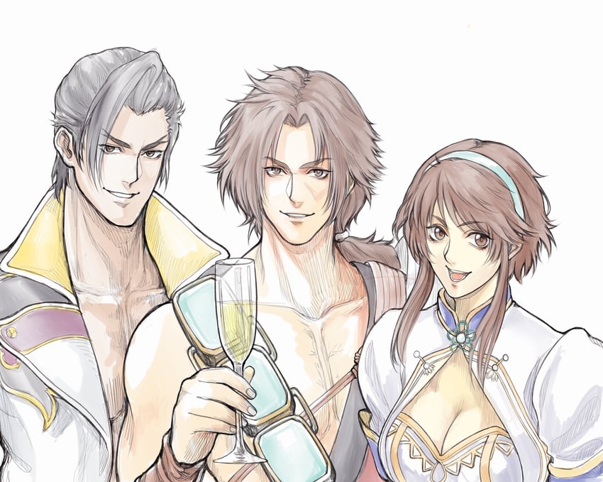chai xianghua, kilik, and maxi (soulcalibur and 1 more) drawn by ktovhinao