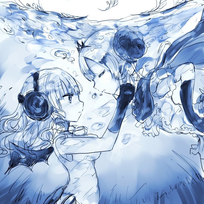 swim swim and ruler (mahou shoujo ikusei keikaku and 1 more) drawn by iipoyo_(364poyo)
