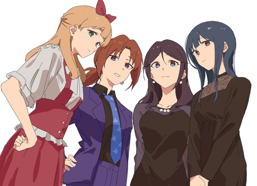 yoroizuka mizore, kasaki nozomi, nakagawa natsuki, and yoshikawa yuuko (hibike! euphonium) drawn by matarasu_(aaaaaaaaj)