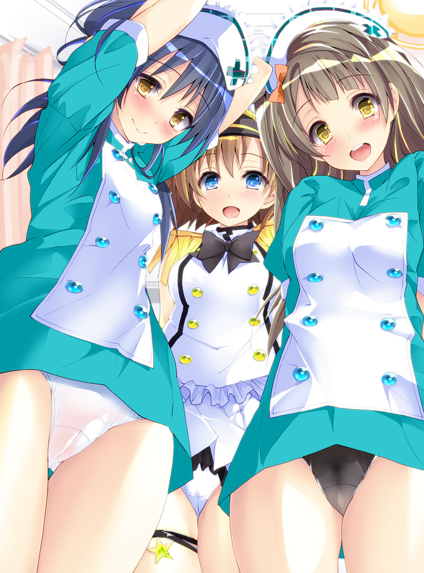 sonoda umi, minami kotori, and kosaka honoka (love live! and 1 more) drawn by yagami_shuuichi