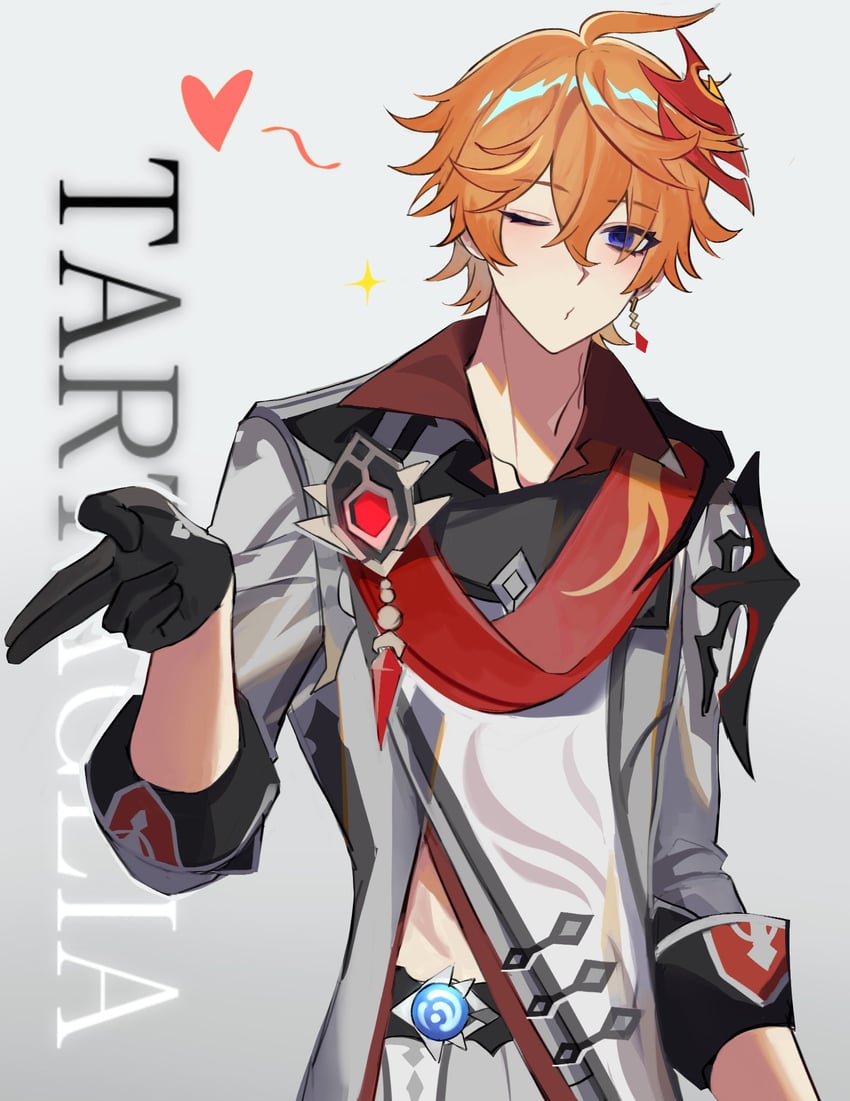 tartaglia (genshin impact) drawn by sidao_al
