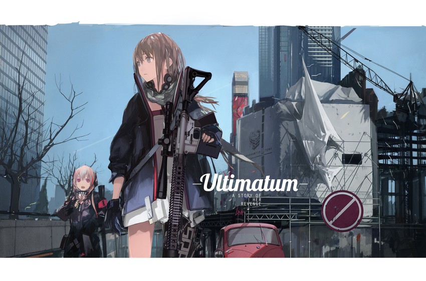 m4 sopmod ii and st ar-15 (girls' frontline) drawn by lin+