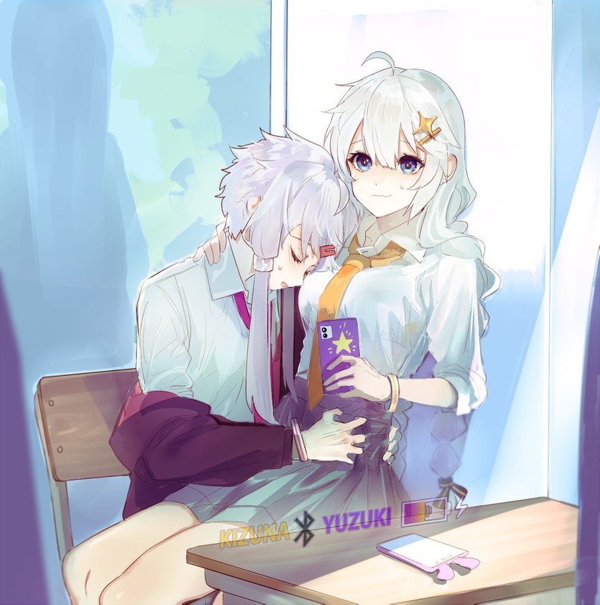 yuzuki yukari and kizuna akari (voiceroid) drawn by v_cho3