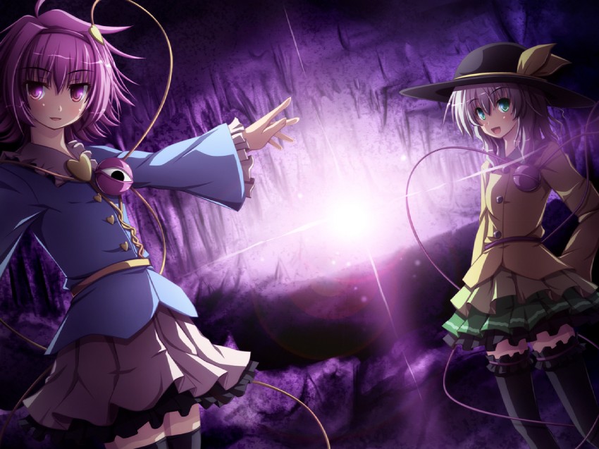 komeiji koishi and komeiji satori (touhou) drawn by akashio_(loli_ace)