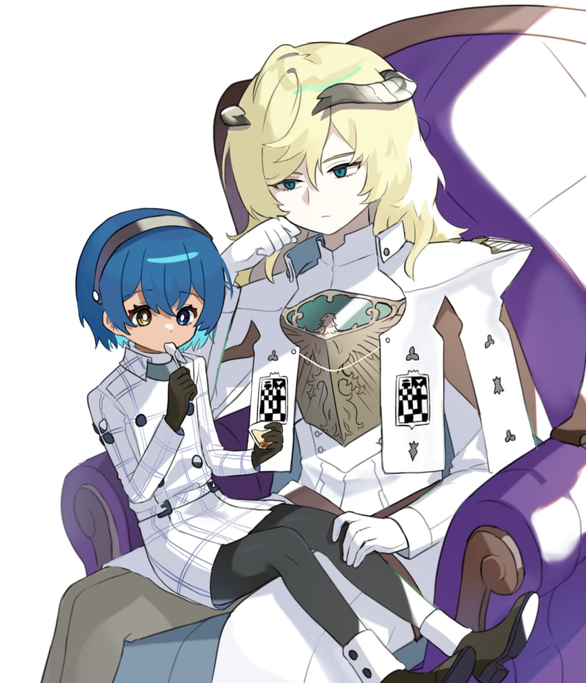protagonist and louis (metaphor: refantazio) drawn by pkin_cheezpie