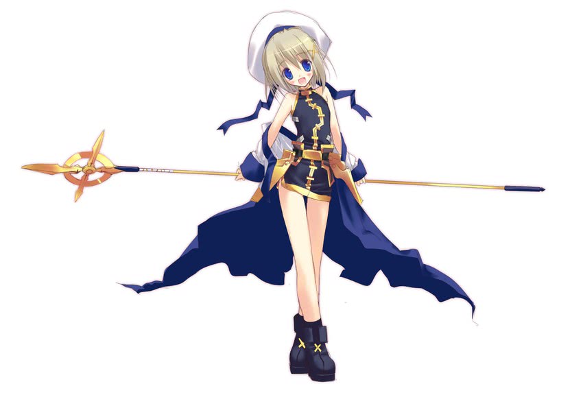 yagami hayate and schwertkreuz (lyrical nanoha and 2 more) drawn by tsurusaki_takahiro
