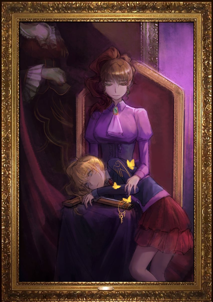 beatrice, ushiromiya jessica, and ushiromiya natsuhi (umineko no naku koro ni) drawn by plankto_x