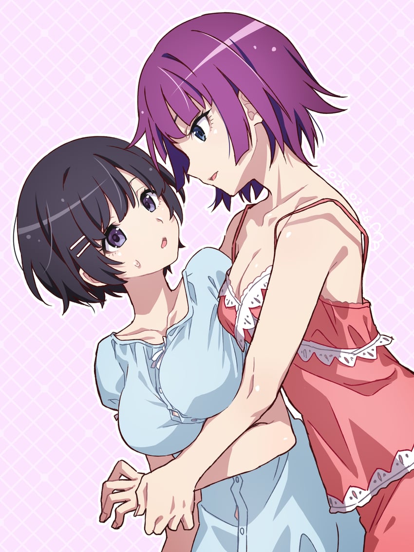 senjougahara hitagi and hanekawa tsubasa (monogatari and 1 more) drawn by manimani_(mani_ma)